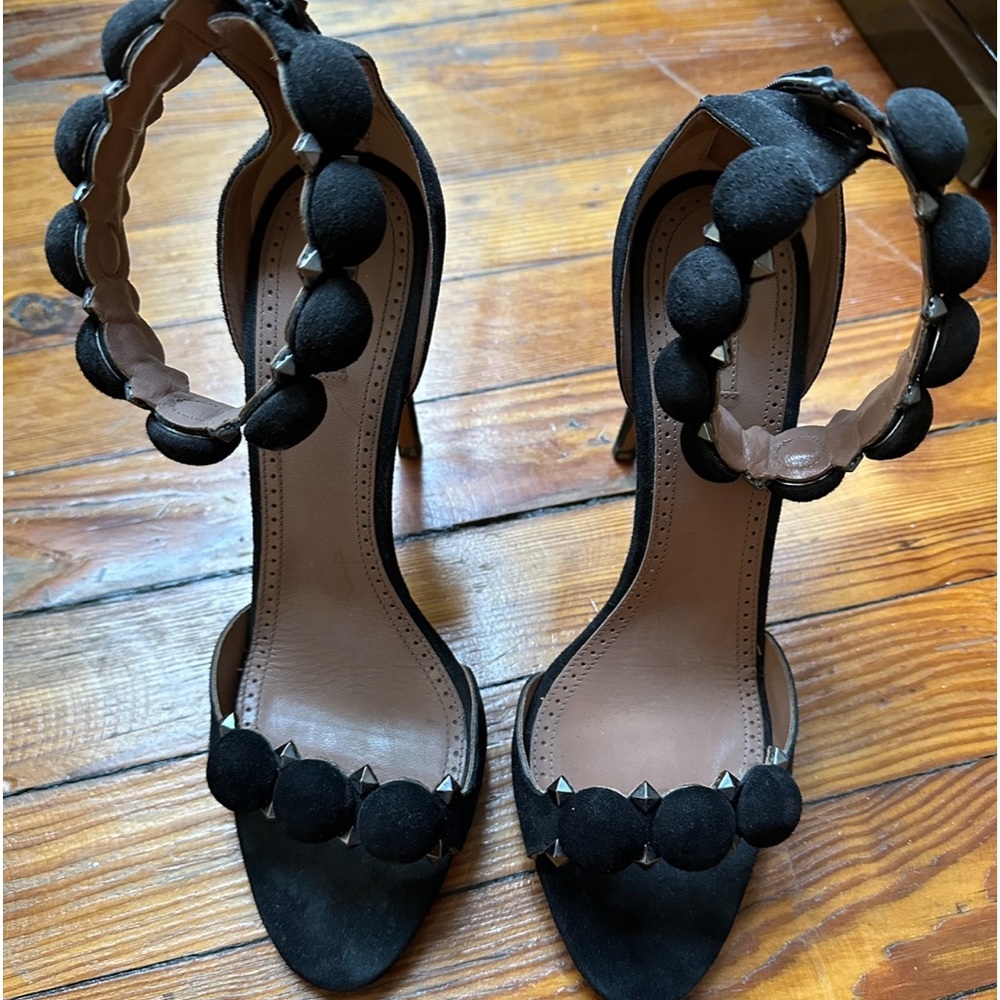 Alaia Bomb Studded Heels in Black Suede - worn once!